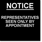 aluminium representatives seen only by appointment sign