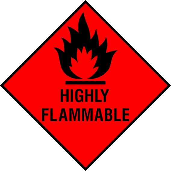 Highly Flammable Signs and Stickers