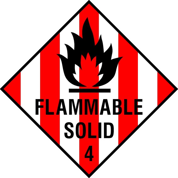 Flammable Solid Signs and Stickers