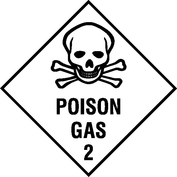 Poison Gas Signs and Stickers