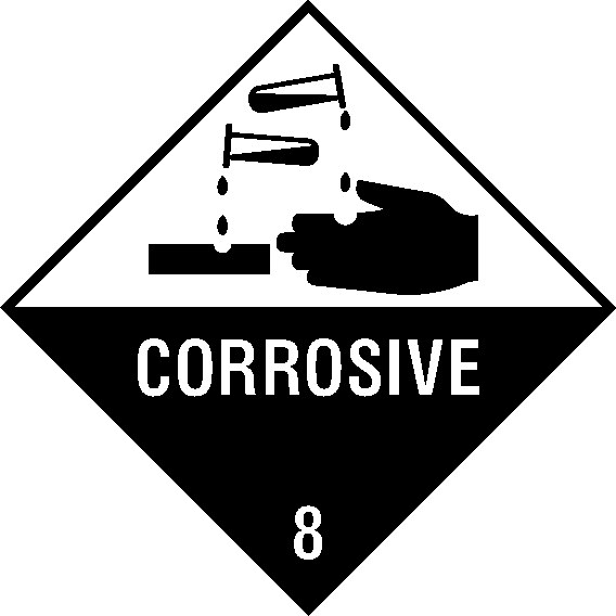 Corrosive Signs and Stickers