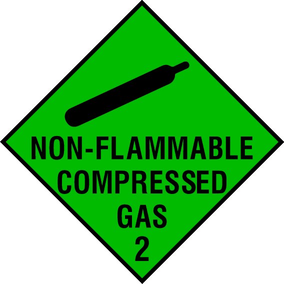 Non Flammable Compressed Gas Signs and Stickers