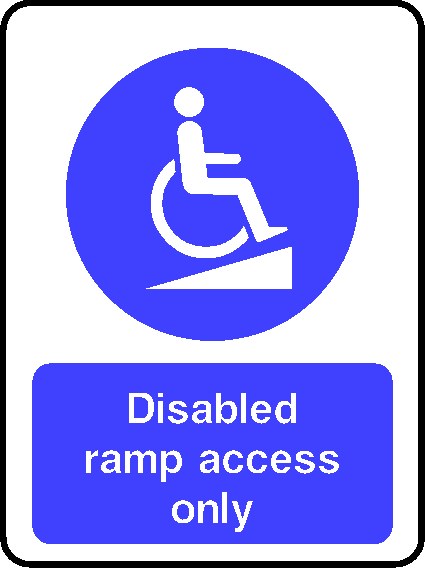 Disabled Ramp Signs and Stickers