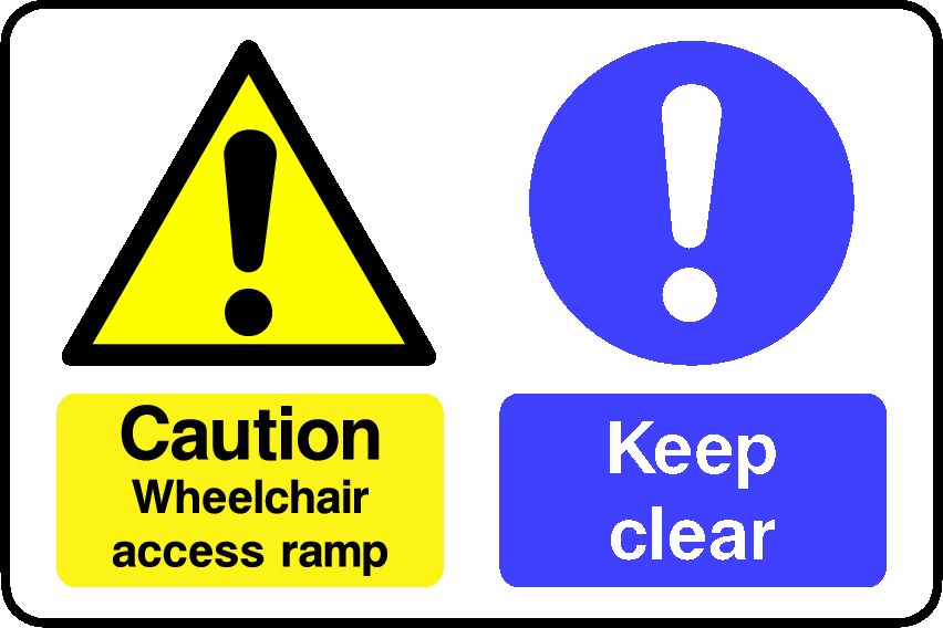 Access Ramp Keep Clear Signs and Stickers