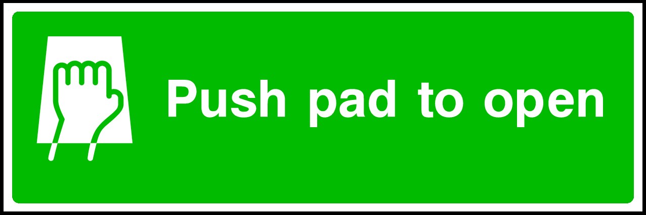 Push To Open Signs and Stickers