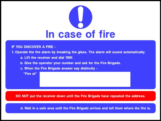 If You Discover A Fire Signs and Stickers