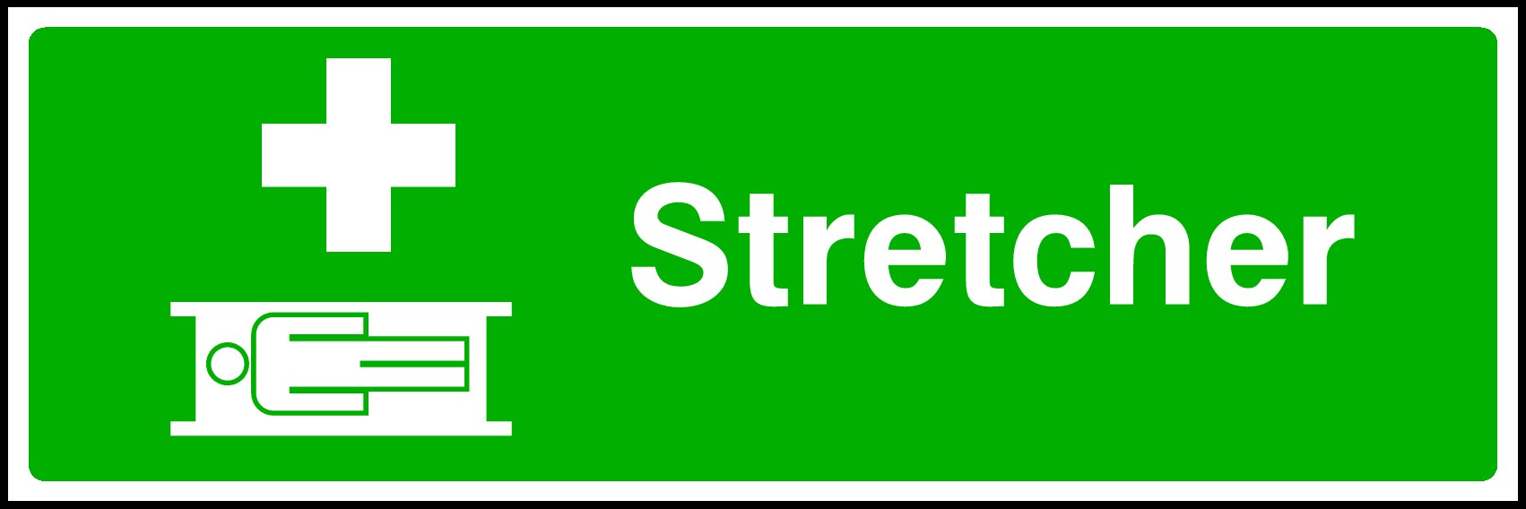 First Aid Stretcher Signs and Stickers