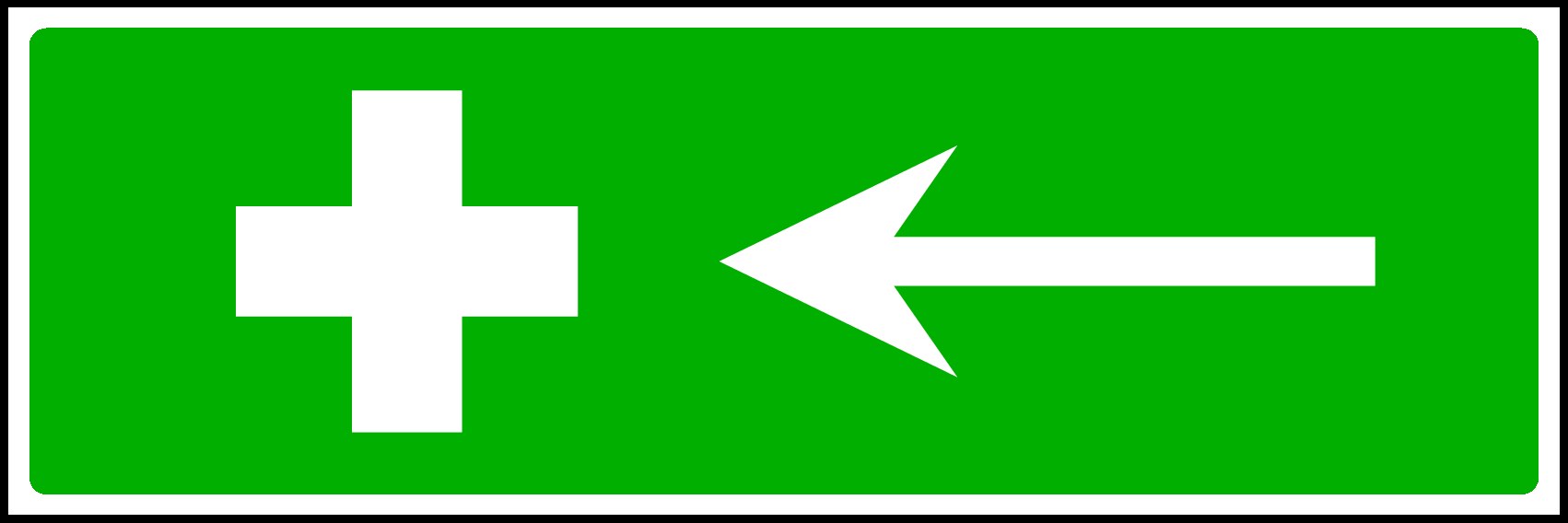 First Aid This Way Signs and Stickers
