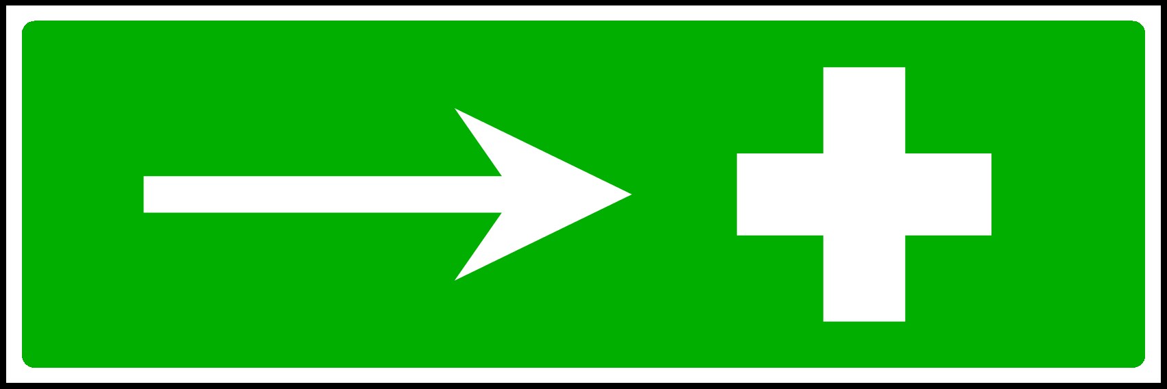 First Aid This Way Signs and Stickers