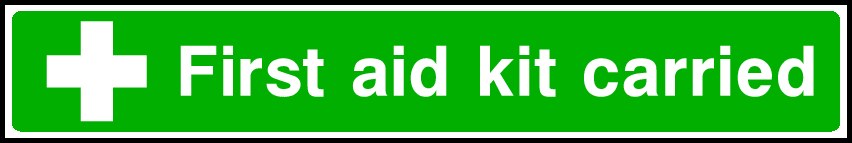 First Aid Kit Carried Signs and Stickers
