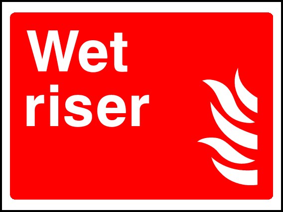 Wet Riser Signs and Stickers