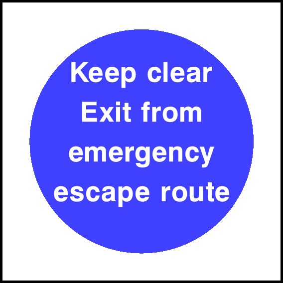 Emergency Escape Route Signs and Stickers