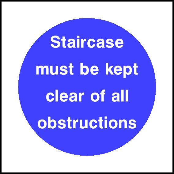 Kept Clear Of Obstructions Signs and Stickers