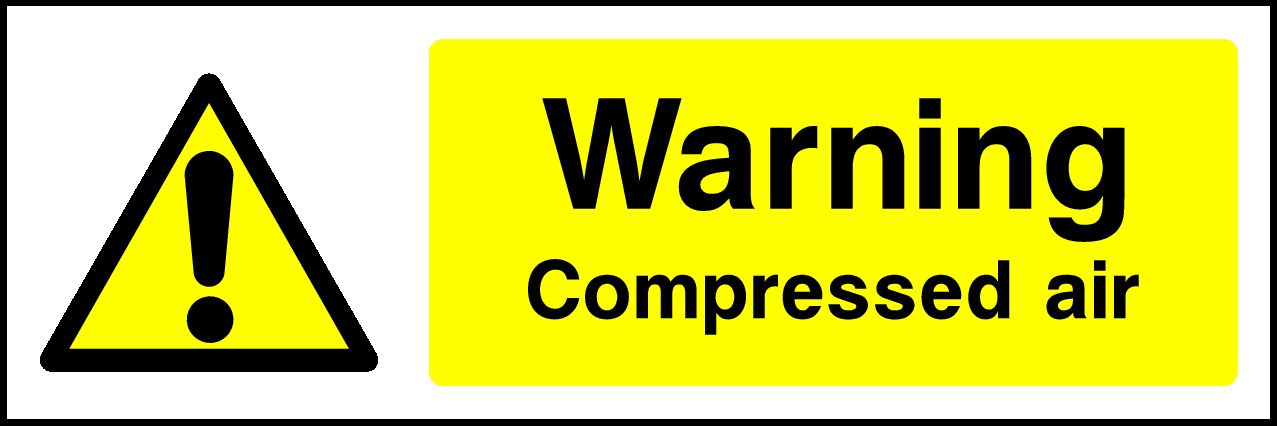 Compressed Air Signs and Stickers