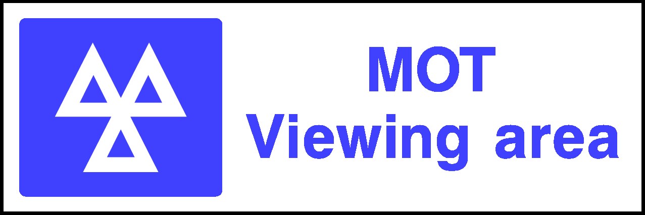 Mot Viewing Signs and Stickers
