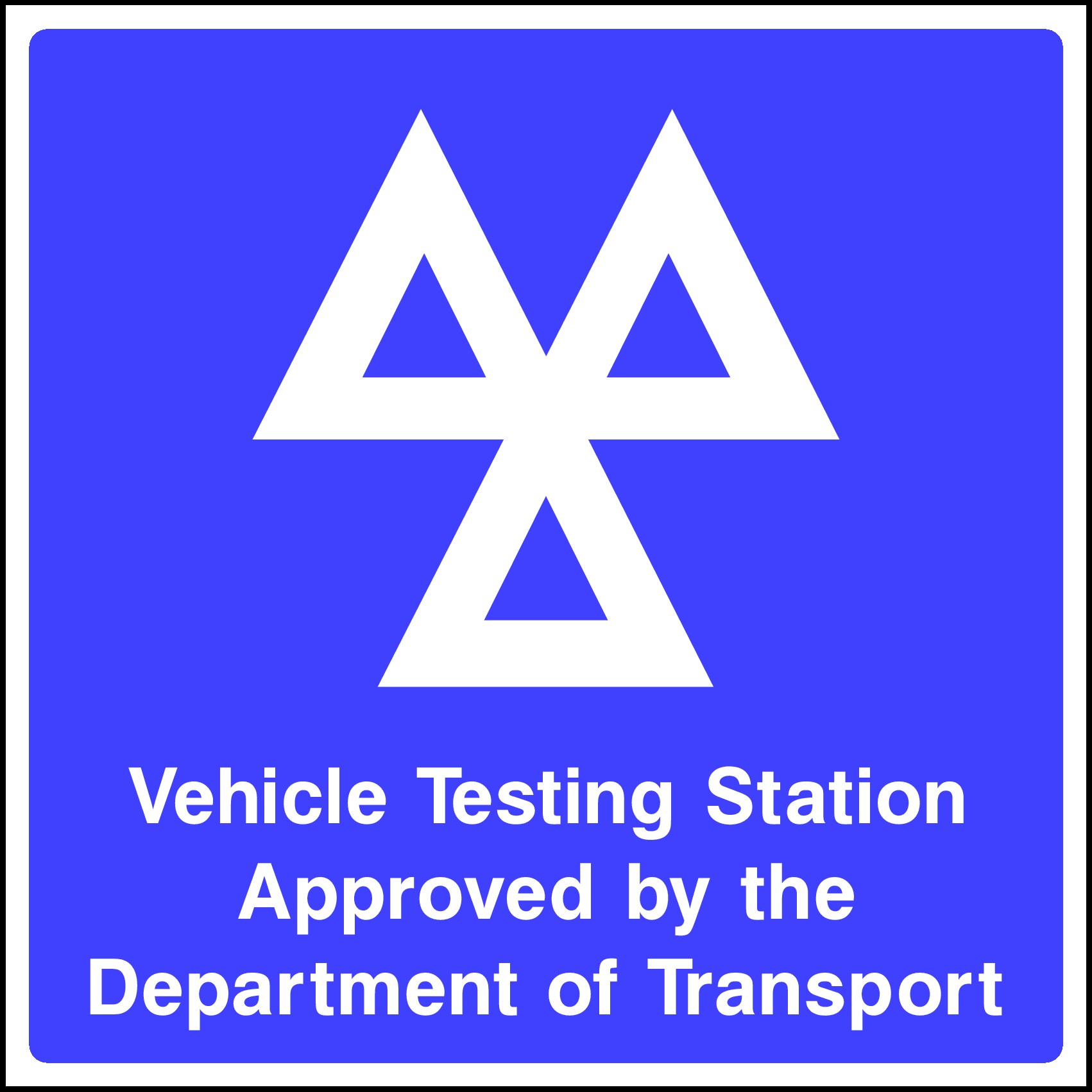 Vehicle Testing Station Signs and Stickers
