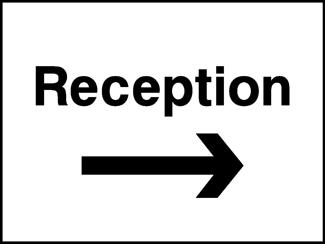 Reception Signs and Stickers