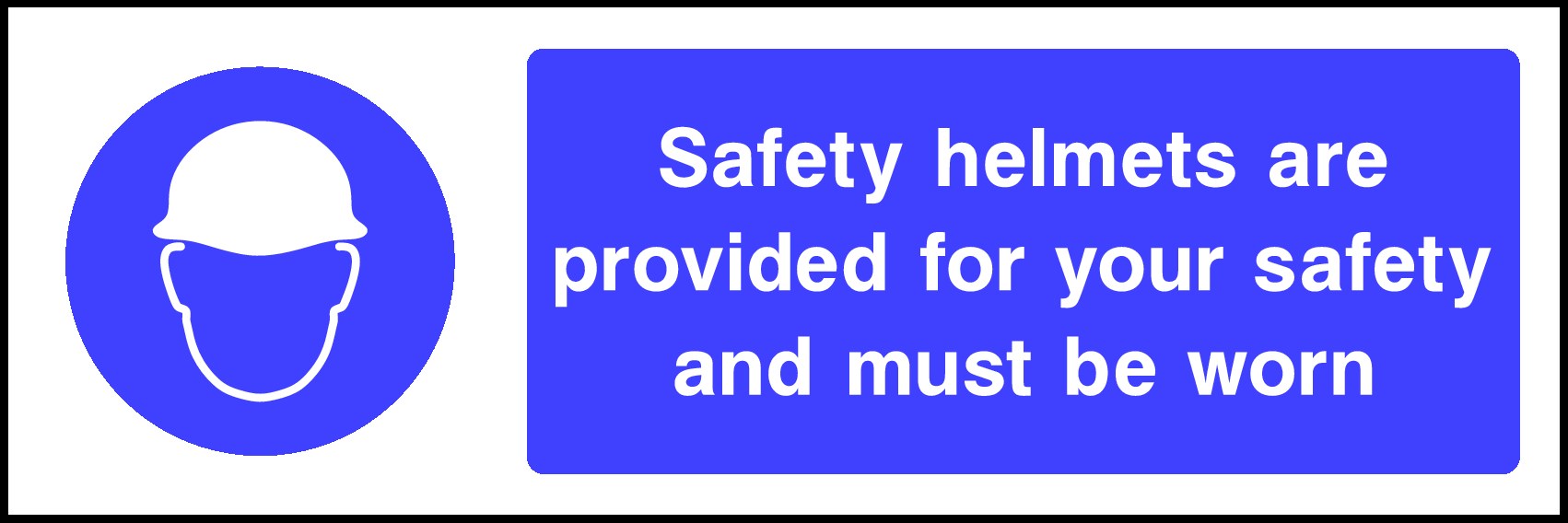 Safety Helmets Must Be Worn Signs and Stickers