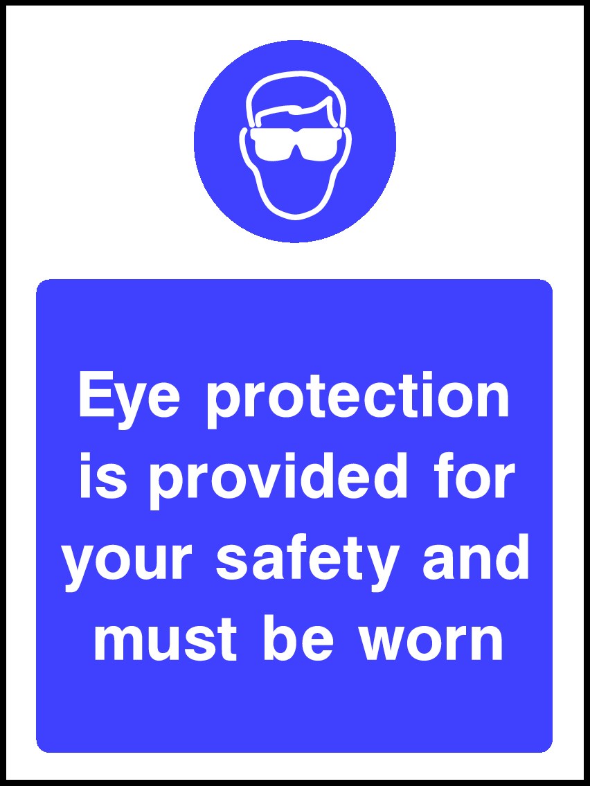 Eye Protection Signs and Stickers