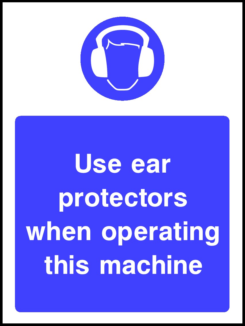 Ear Protectors Signs and Stickers