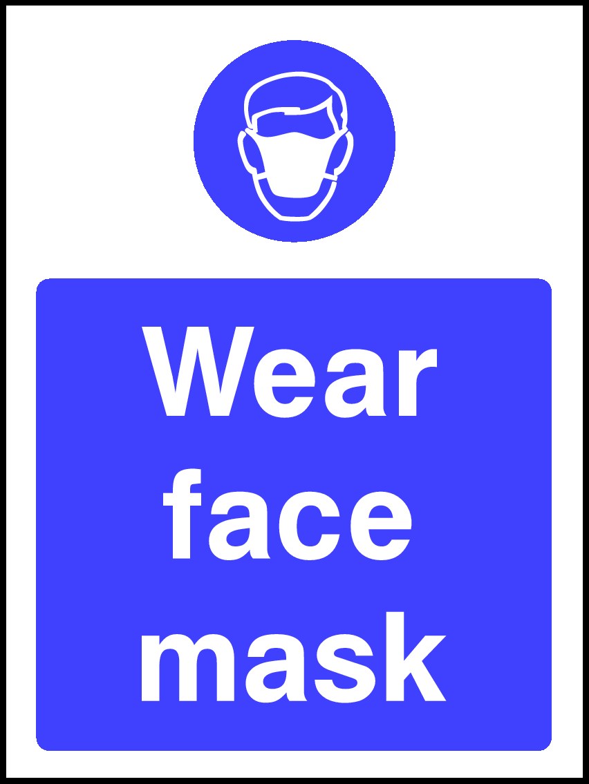 Wear Face Mask Signs and Stickers