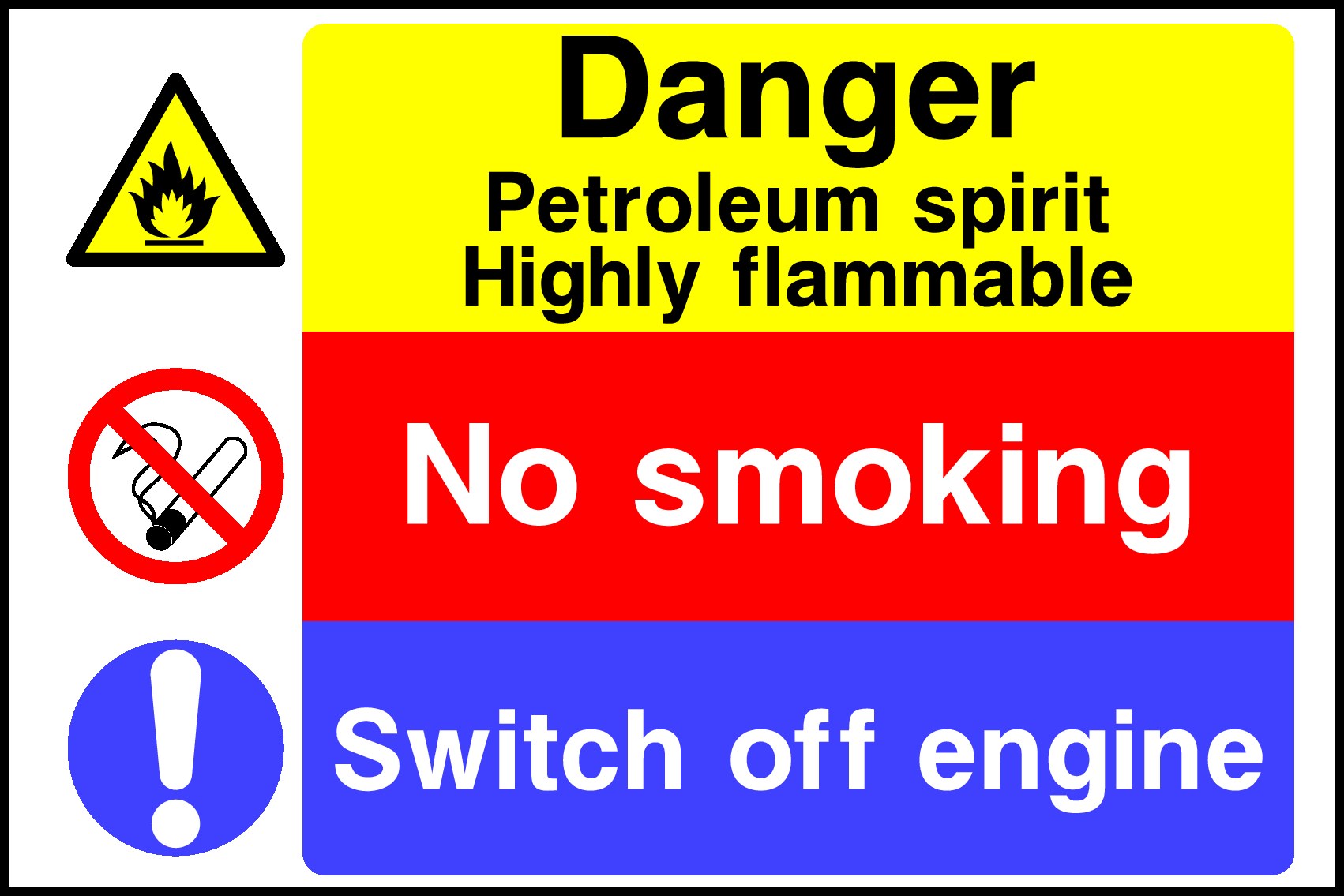 Danger Petroleum Spirit Signs and Stickers