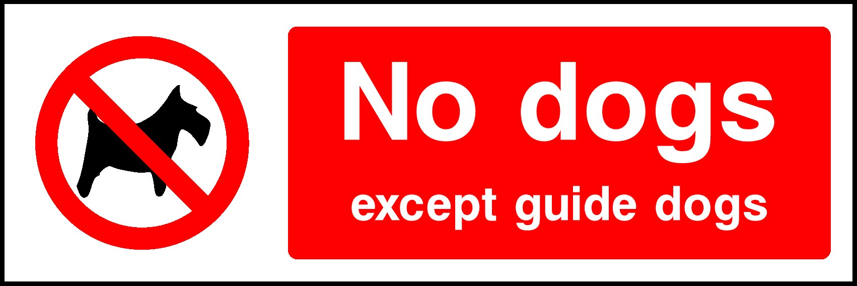 No Dogs Signs and Stickers