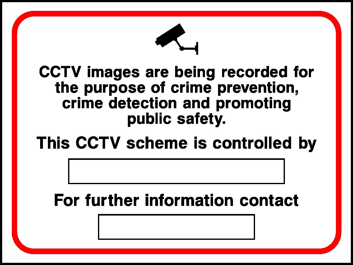 CCTV In Operation Signs and Stickers