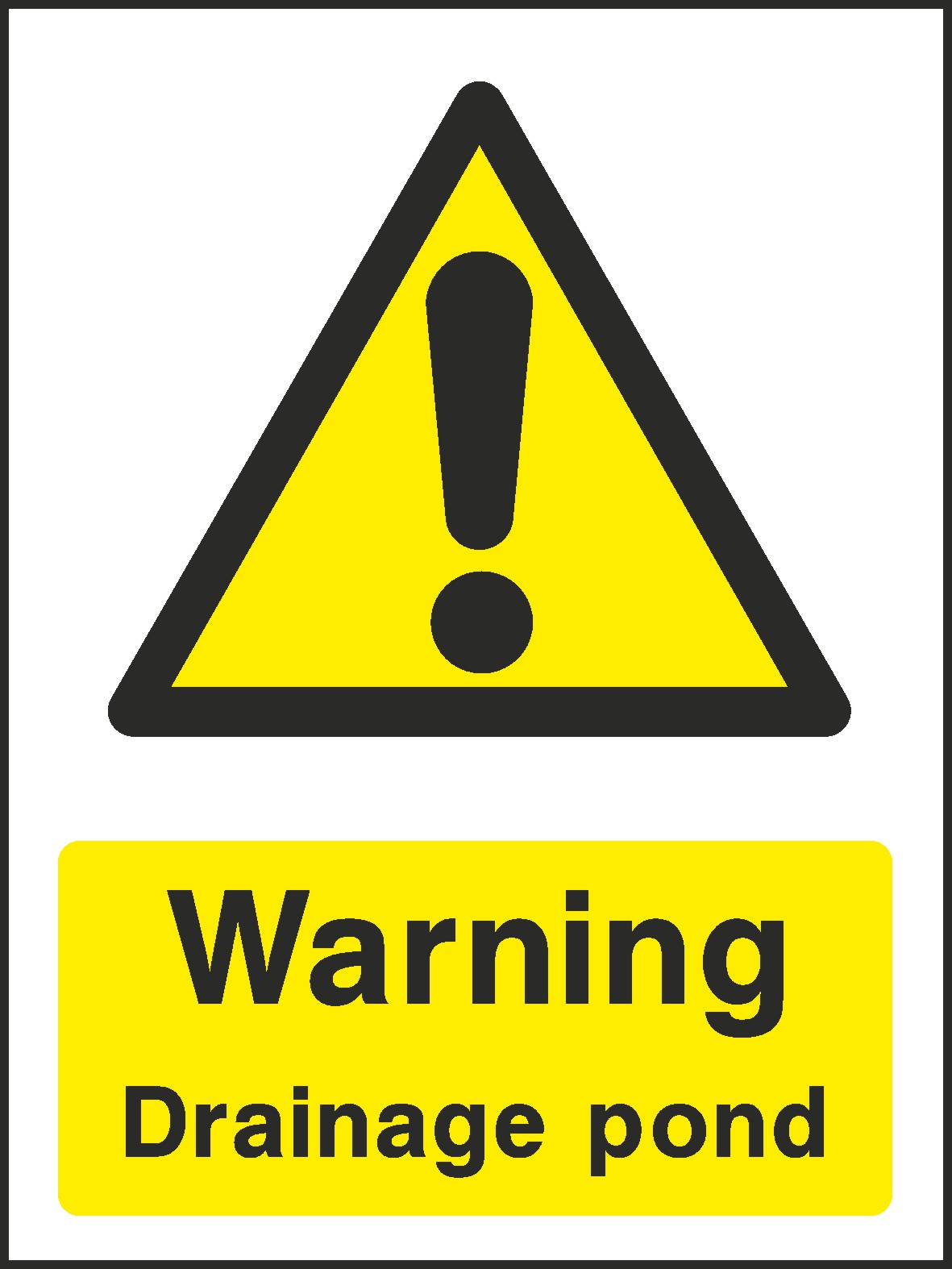 Drainage Pond Signs and Stickers