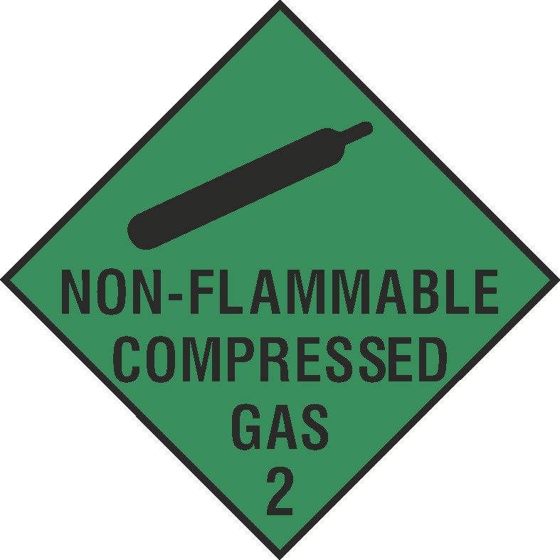 Non Flammable Compressed Gas Signs and Stickers