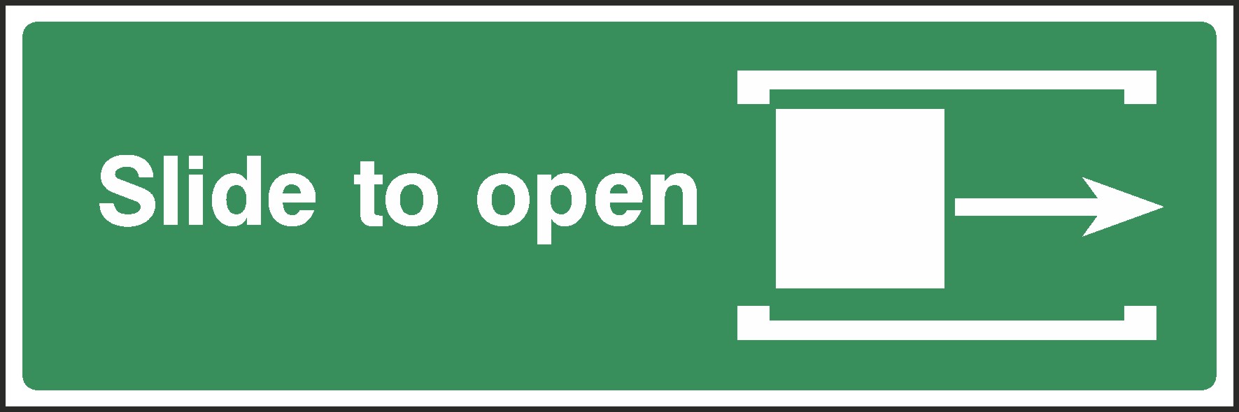 Slide To Open Signs and Stickers