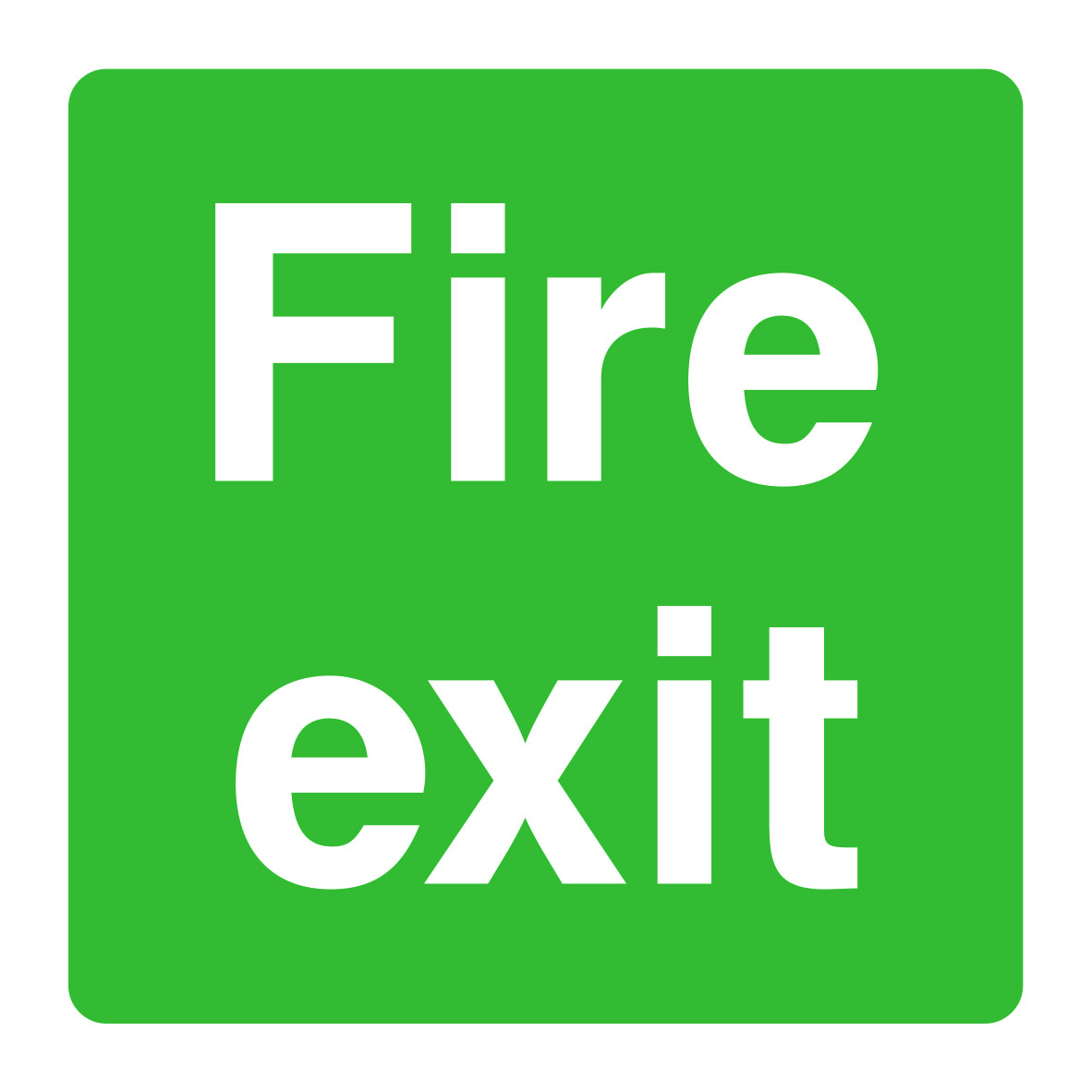Fire Exit Signs and Stickers
