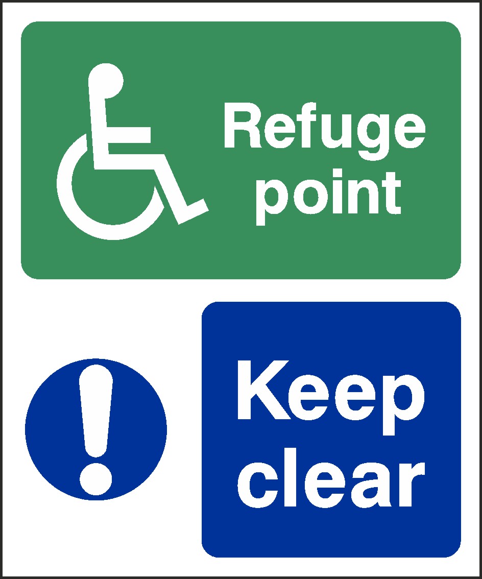 Disabled Refuge Point Signs and Stickers