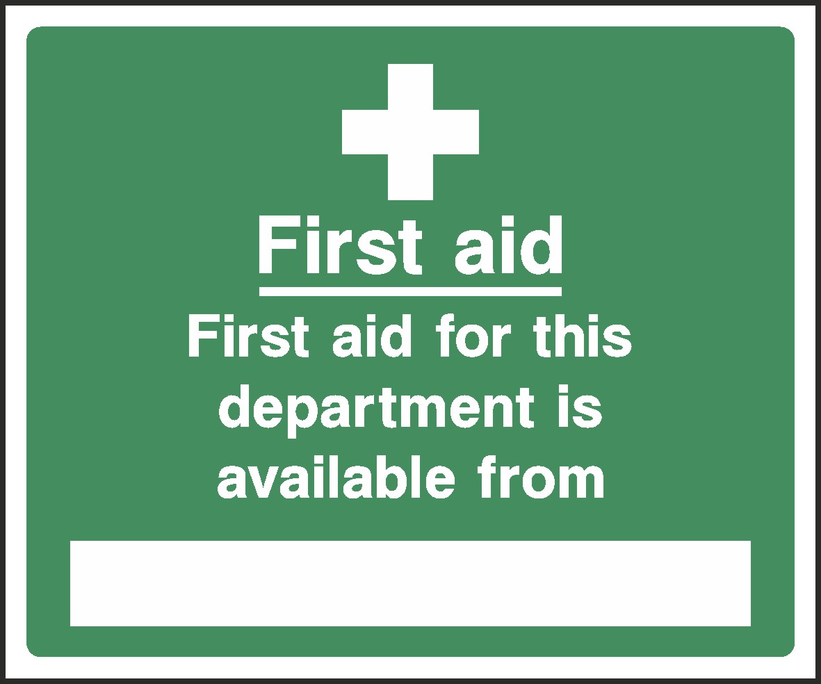 First Aid Available From Signs and Stickers