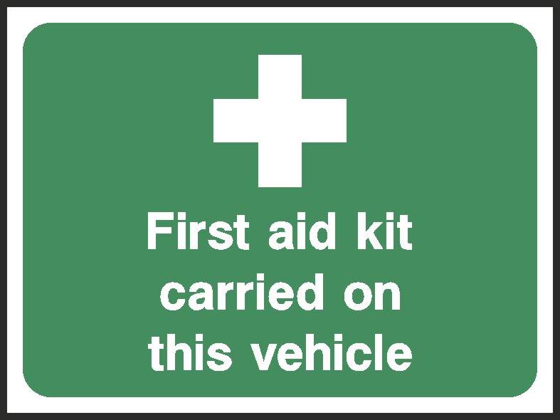 First Aid Kit Carried Signs and Stickers