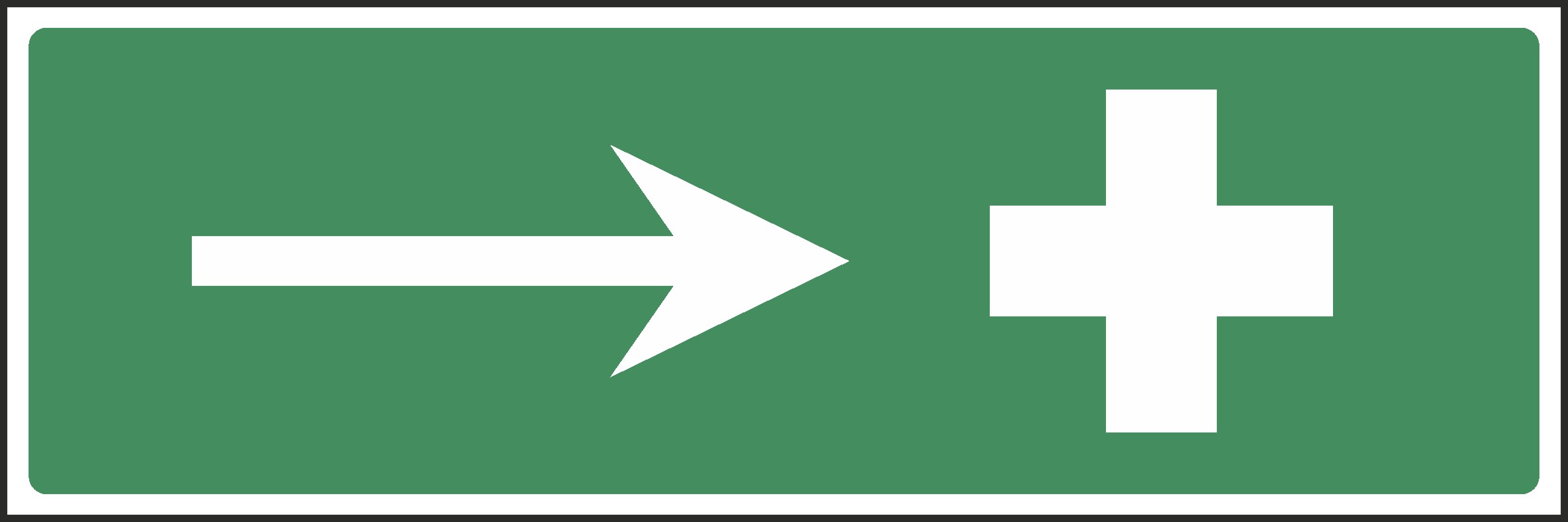 First Aid This Way Signs and Stickers
