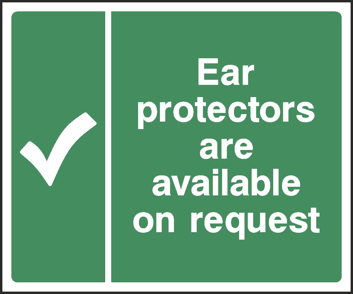 Ear Protectors Available Signs and Stickers