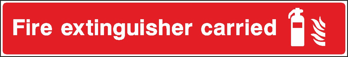 Fire Extinguisher Carried Signs and Stickers