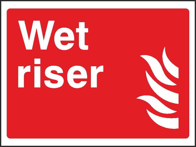 Wet Riser Signs and Stickers