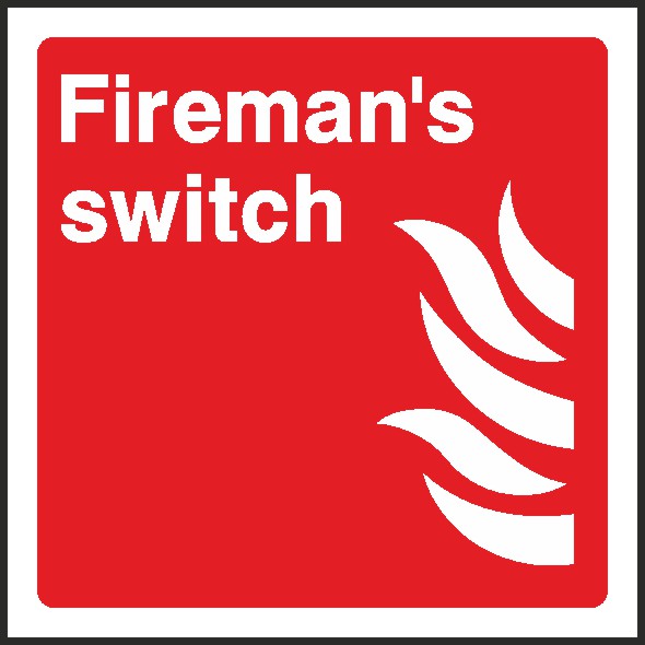 Firemans Switch Signs and Stickers