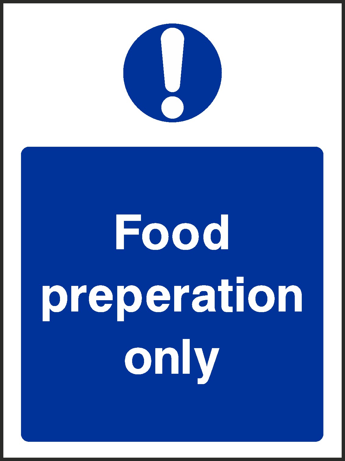 Food Preparation Signs and Stickers