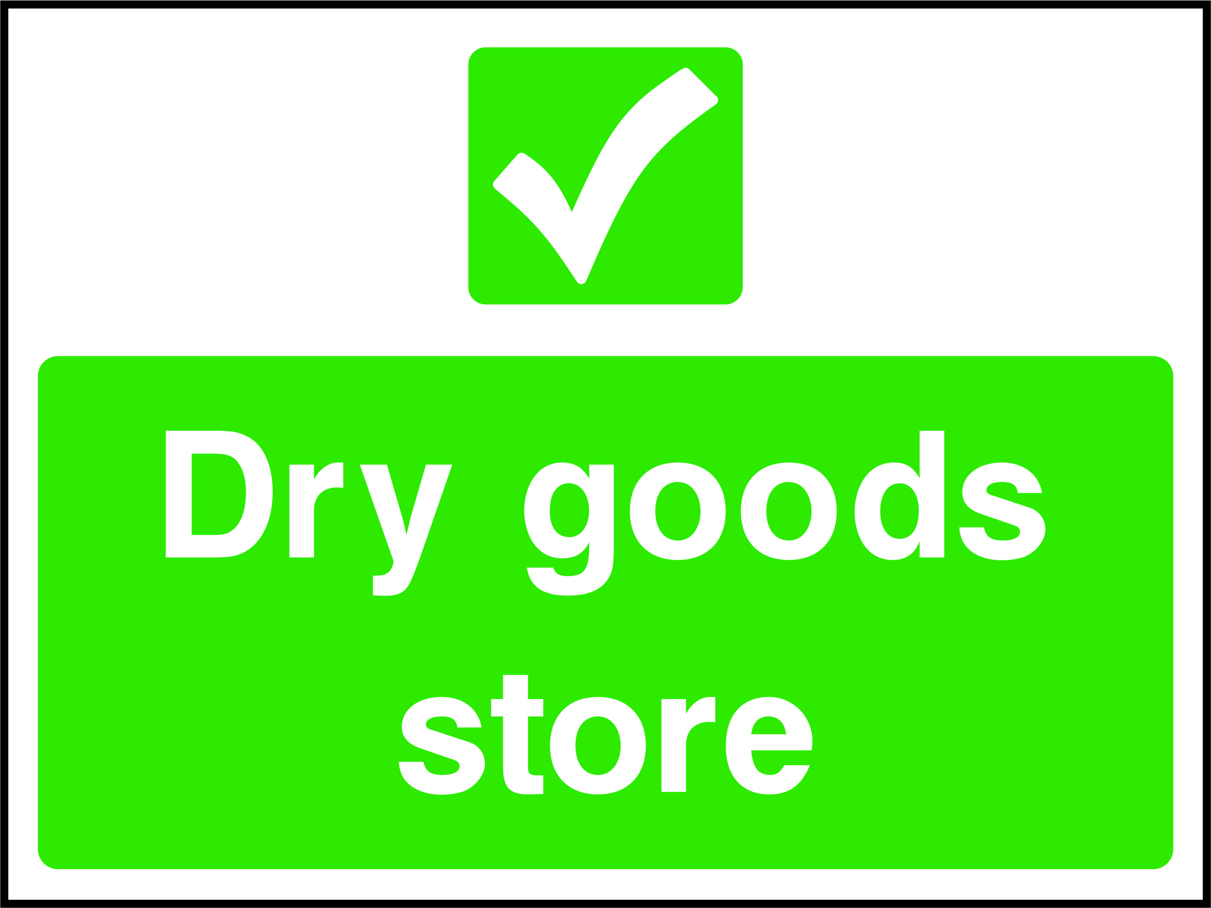 Dry Goods Store Signs and Stickers