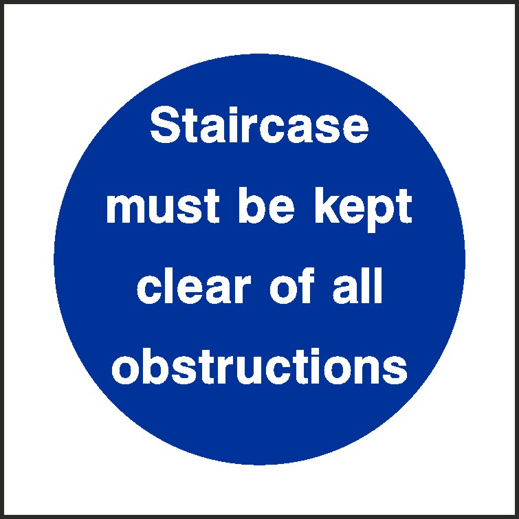 Kept Clear Of Obstructions Signs and Stickers