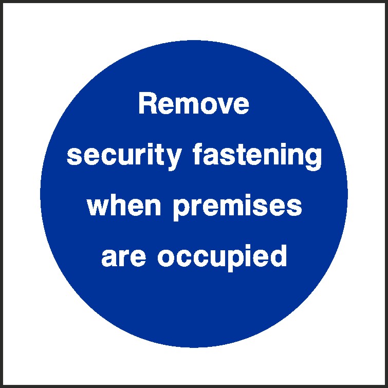 Remove Security Fastenings Signs and Stickers