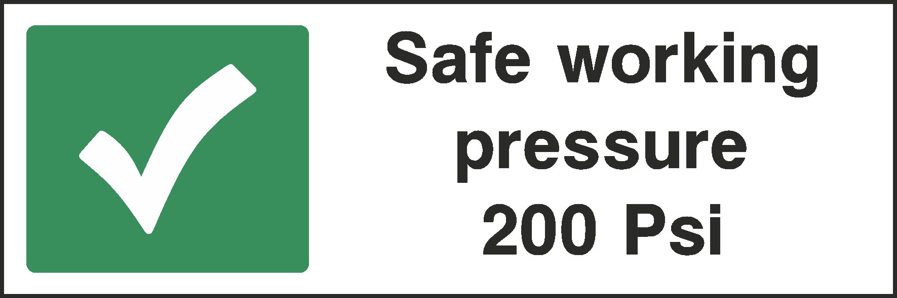 Safe Working Pressure Signs and Stickers