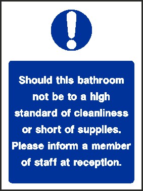 Bathroom Cleanliness Signs and Stickers