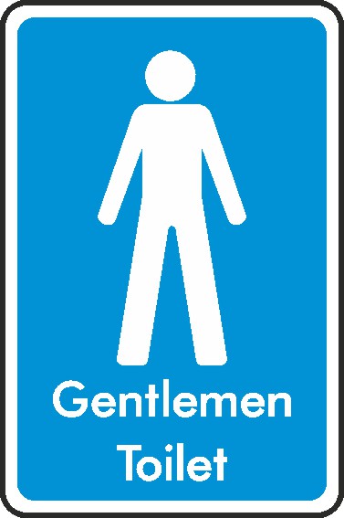 Gentlemen Toilet Signs and Stickers
