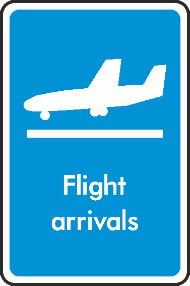 Flight Arrivals Signs and Stickers