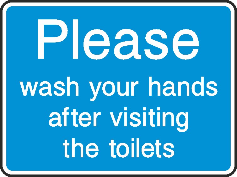 Wash Your Hands Signs and Stickers