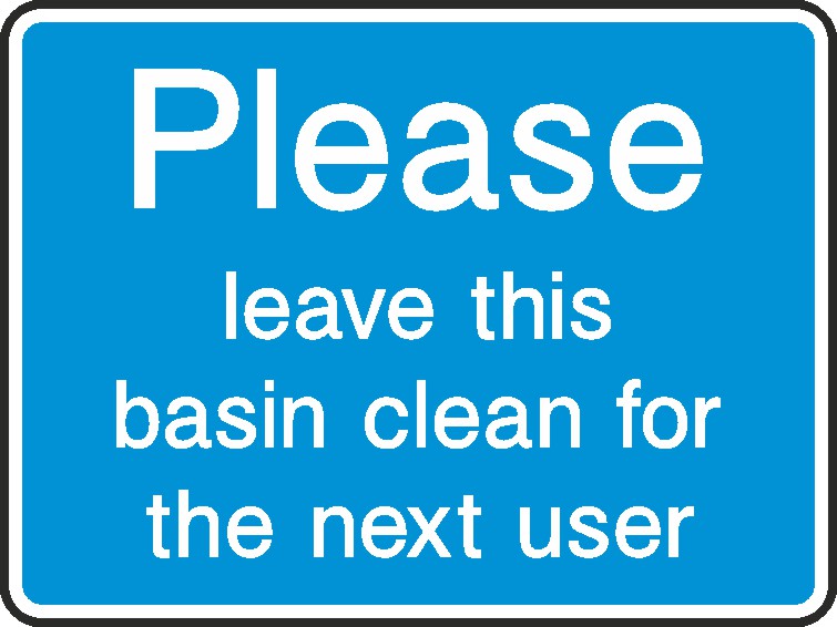 Leave Basin Clean Signs and Stickers